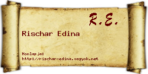 Rischar Edina névjegykártya